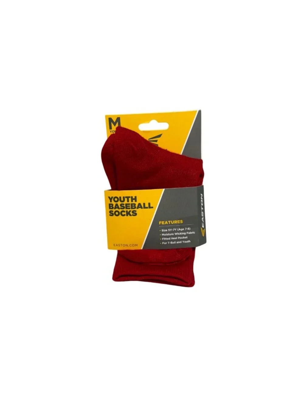 NWT Easton Youth Baseball T-Ball Tee Ball Socks Red Medium 5Y-7Y (ages 7-8)